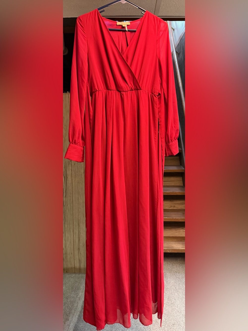 Pink Blush Red Maternity Dress